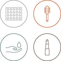 Colored Palette and Comb Icon vector