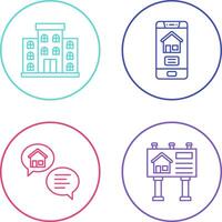 Apartment and Application Icon vector