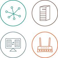 Internet and Server Network Icon vector