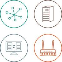 Internet and Server Network Icon vector