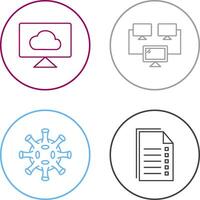 Cloud Systems and Connected Icon vector