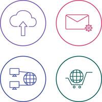 Upload to Cloud and Message Settings Icon vector