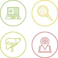 Laptop and Analytics Icon vector