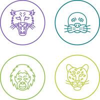Puma and seal Icon vector