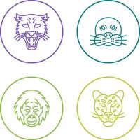 Puma and seal Icon vector