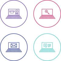 Online Degree and Find on Internet Icon vector