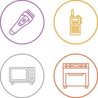 Trimmer and Communication Icon vector