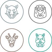 Sheep and Boar Icon vector