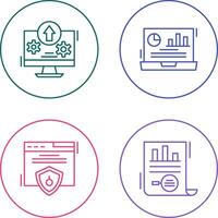 Upload and Dashboard Icon vector