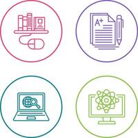 Digital Library and Essay Icon vector