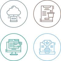 Cloud Computing and Online Shopping Icon vector