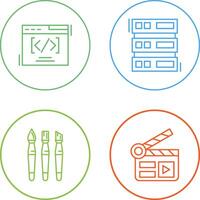 Web Coding ND Server Icon vector