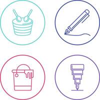 Drum and Pen Icon vector