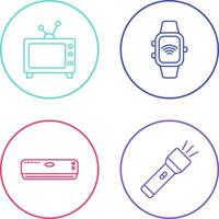 Television and Smart Watch Icon vector