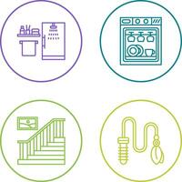 Shower and Dishwasher Icon vector