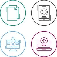 Copy and Power Icon vector