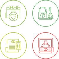 Romance and Wedding day Icon vector