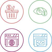 Shopping Basket and Eye Icon vector