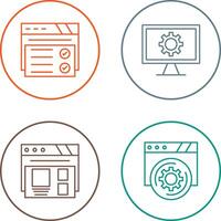 Web Browser and Monitor Screen Icon vector