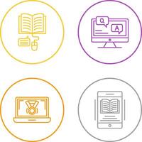 Online Learning and Faq Icon vector