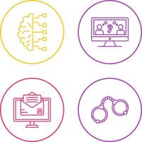 Brain and Listening Icon vector