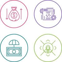 Money Bag and Coding Icon vector