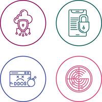 Data Protection and Smart Phone Icon vector