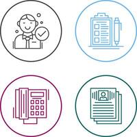 Hire and Check List Icon vector