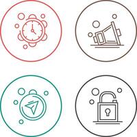 Clock and Speaker Icon vector