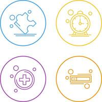 Puzzle and Stop Watch Icon vector