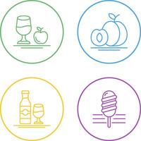 Healthy and Apricot Icon vector