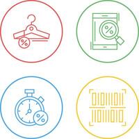 Hanger and Magnifying Glass Icon vector