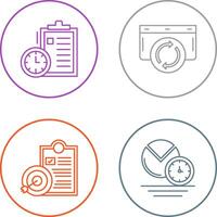 Time Management and Refresh Icon vector