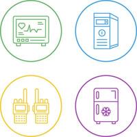 Cardiogram and Cpu Icon vector