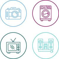 Digital Camera and Washing Icon vector