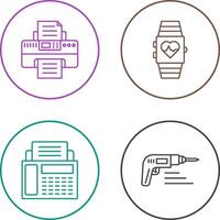 Smartwatch and Printer Icon vector