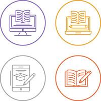 Digital Learning and Written Icon vector