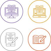 Digital Learning and Written Icon vector