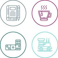 Tea and Diary Icon vector