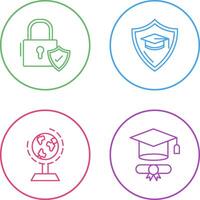 Secure and Education Icon vector