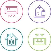 Air Conditioner and Home Automation Icon vector