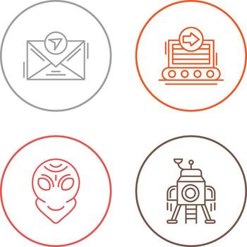 message and container Icon vector