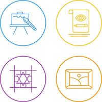 canvas and sketch Icon vector