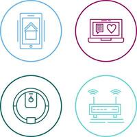 Smart Phone and Chat and Laptop Icon vector