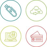 Usb and Cloud Icon vector