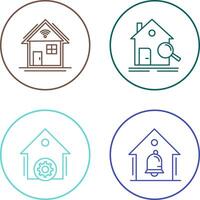 Search and Smart Home Icon vector