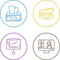 Tissue Box and Stapler Icon vector