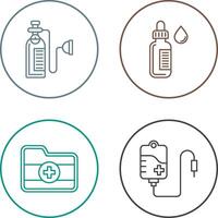 Oxygen and Dropper Icon vector
