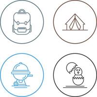 Bag and Camp Icon vector