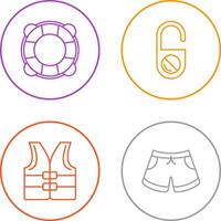 Life Preserver and Do Not Disturb Icon vector